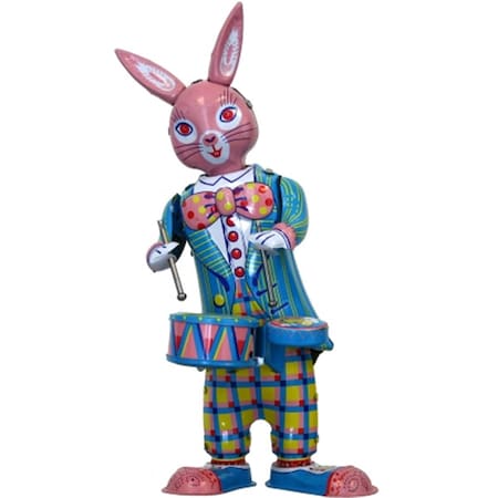 Shan Collectible Tin Toy - Bunny with Drums MS298